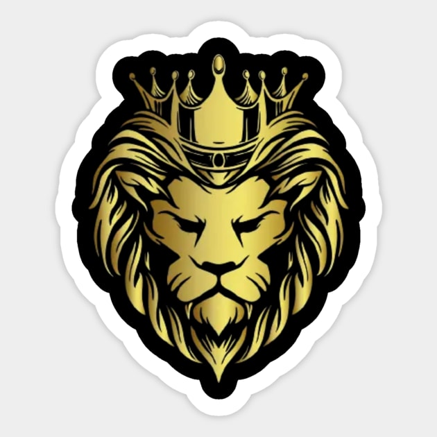 Lion With Crown Sticker by Pieartscreation